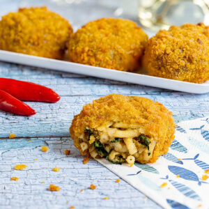 Frittatina di Spaghetti alla Nerano (zucchine e provola) 50gr - conf. da 1kg